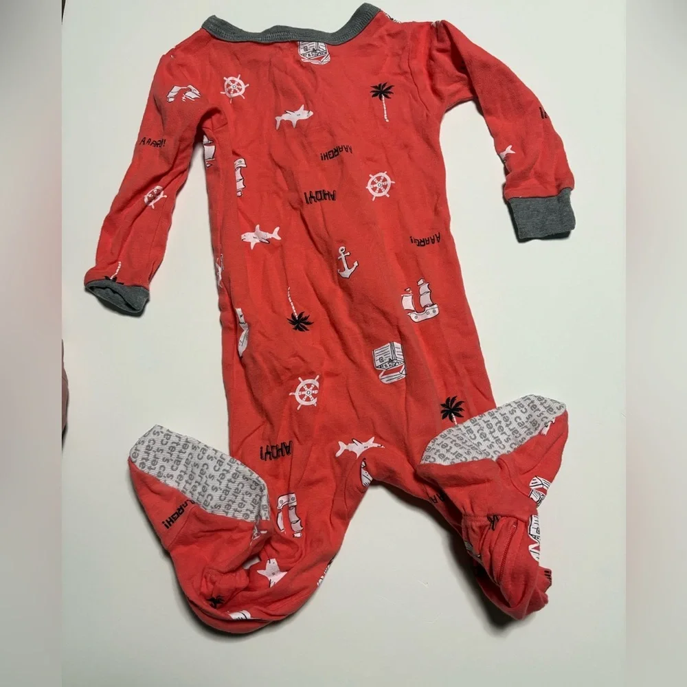 Carter’s pirate cotton footie pajamas red 18m toddler